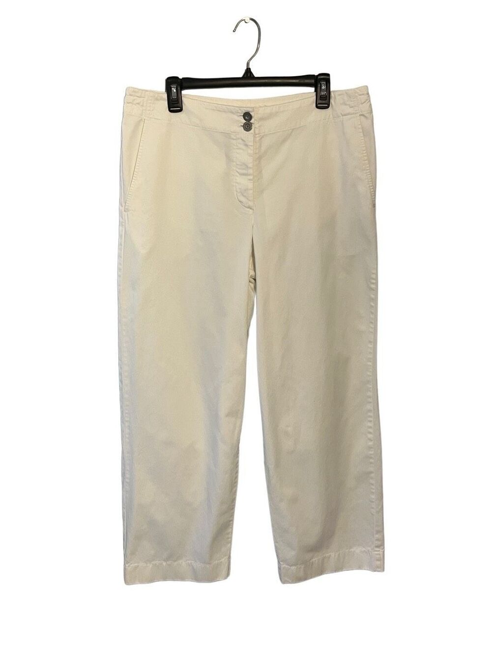 DKNY wide leg white cotton pants - 10